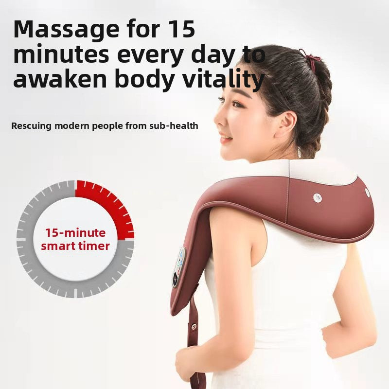 Massage shawl, neck and shoulder massager
