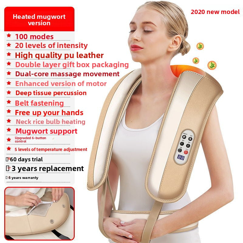 Massage shawl, neck and shoulder massager