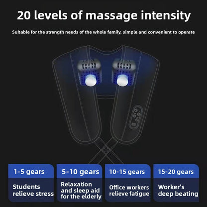 Massage shawl, neck and shoulder massager