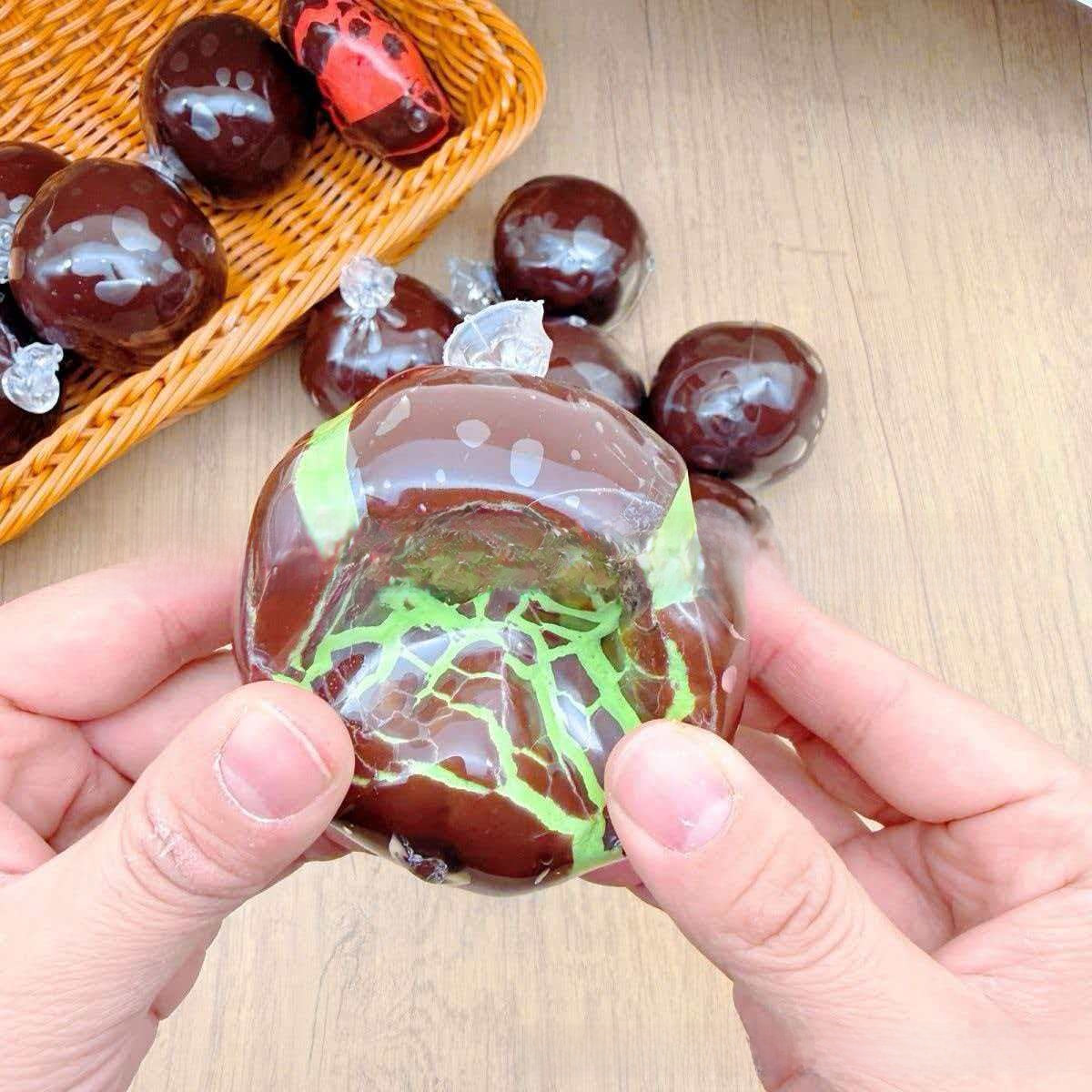 Matcha Chocolate Mint Crispy Balls Handmade Stress-Relief Toy Creative Handmade Balls Noise-Making Balls