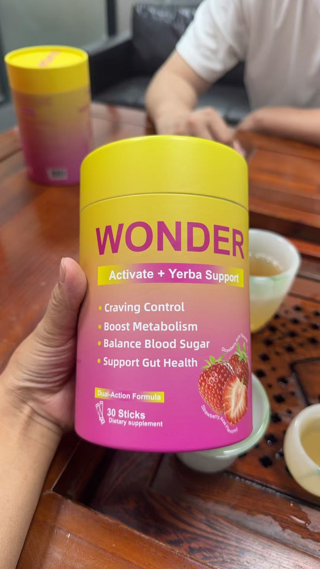 Mate Tea Strawberry Nutritional Drink Mix Sticks