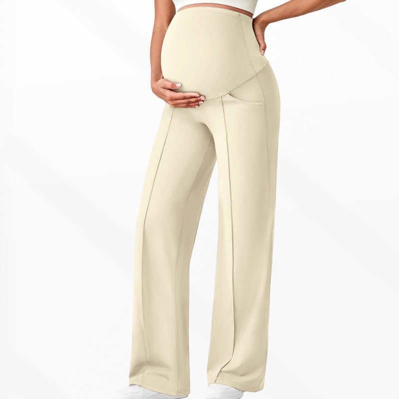 Maternity Pants High Waist Wide Leg