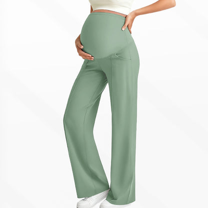 Maternity Pants High Waist Wide Leg