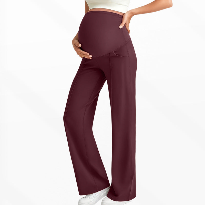 Maternity Pants High Waist Wide Leg
