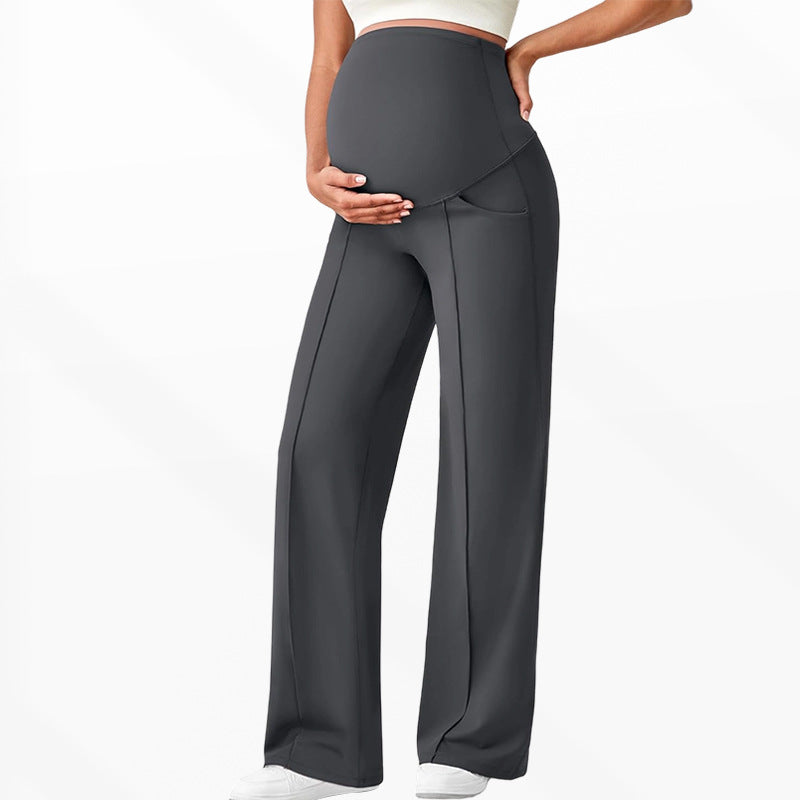 Maternity Pants High Waist Wide Leg