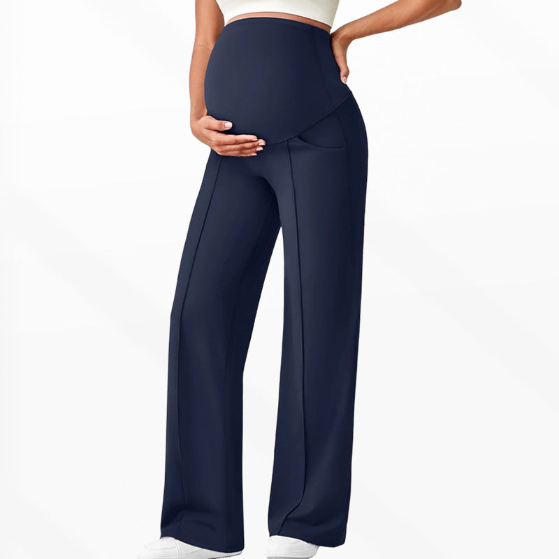 Maternity Pants High Waist Wide Leg