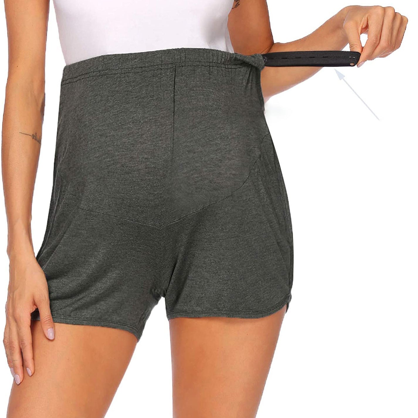 Maternity Yoga Shorts with Adjustable Waist