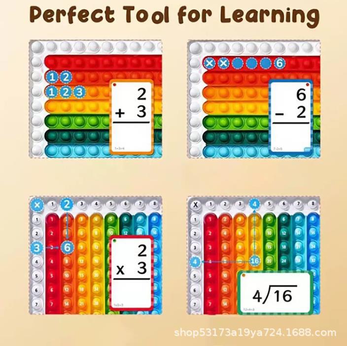 Math Fidget Flash Cards Educational Toy