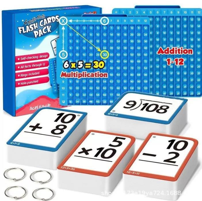 Math Fidget Flash Cards Educational Toy