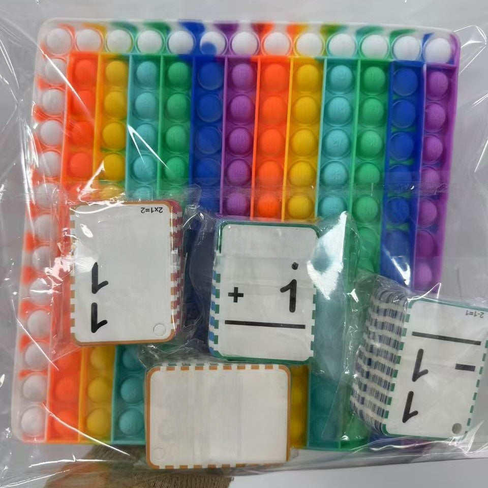 Math Fidget Flash Cards Educational Toy