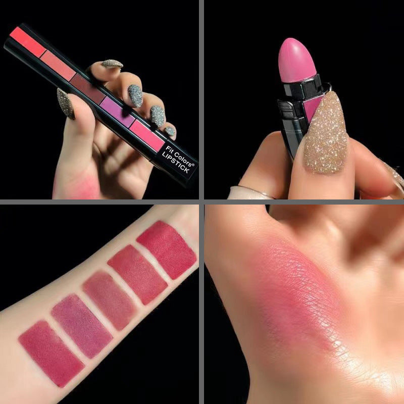 Matte 5-color lipstick set