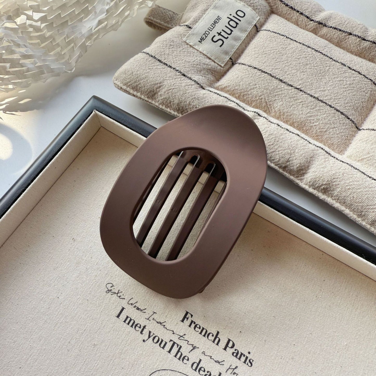 Matte Geometric Hair Clips for Thick Hair