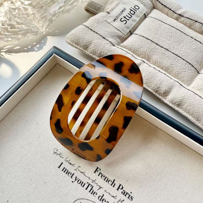 Matte Geometric Hair Clips for Thick Hair