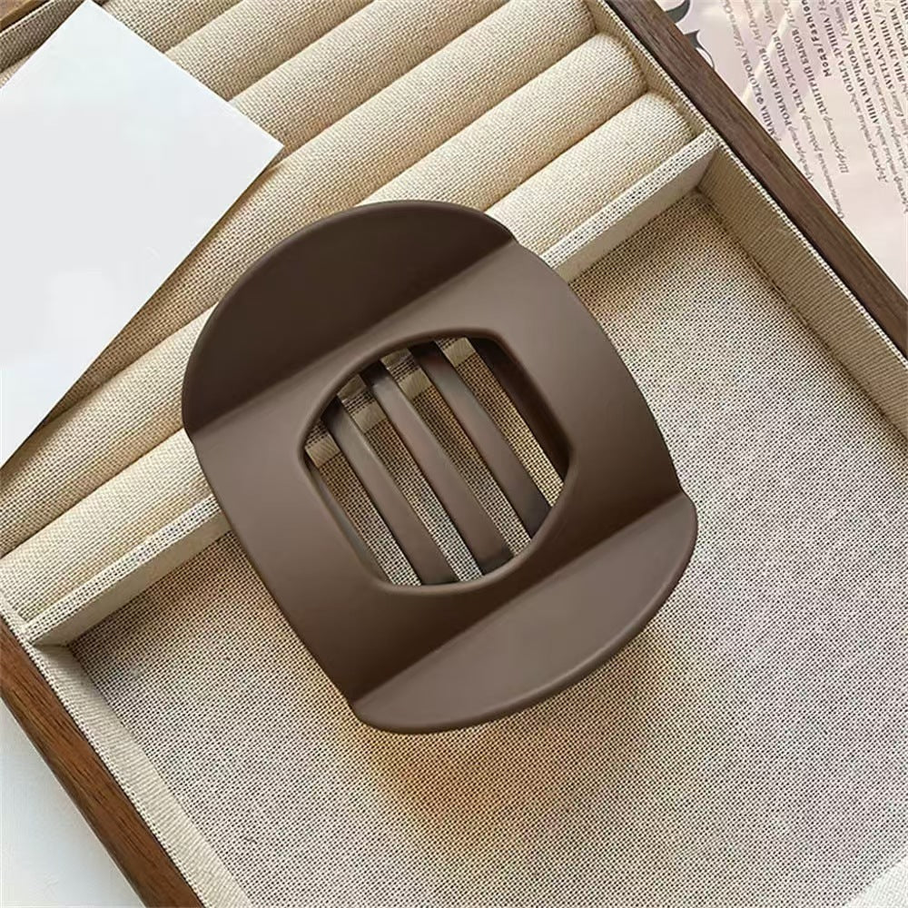 Matte Geometric Hair Clips for Thick Hair