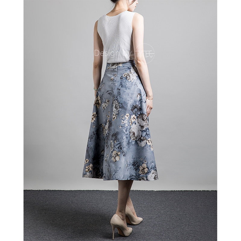 Matte Lamb Leather Skirt with Front Slit