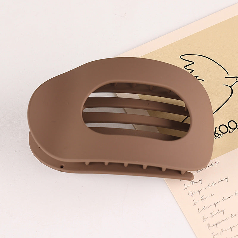 Matte Oval Flat Hair Clip