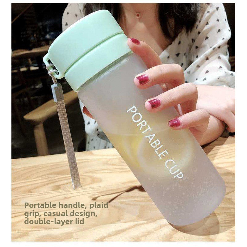 Matte Sports Water Bottle with Dual Lids, Stylish Design and Large Capacity