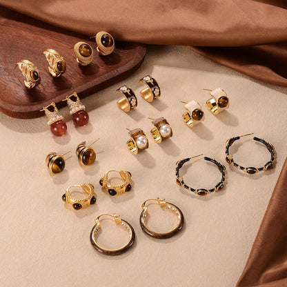 Maurad Retro Brown Earrings
