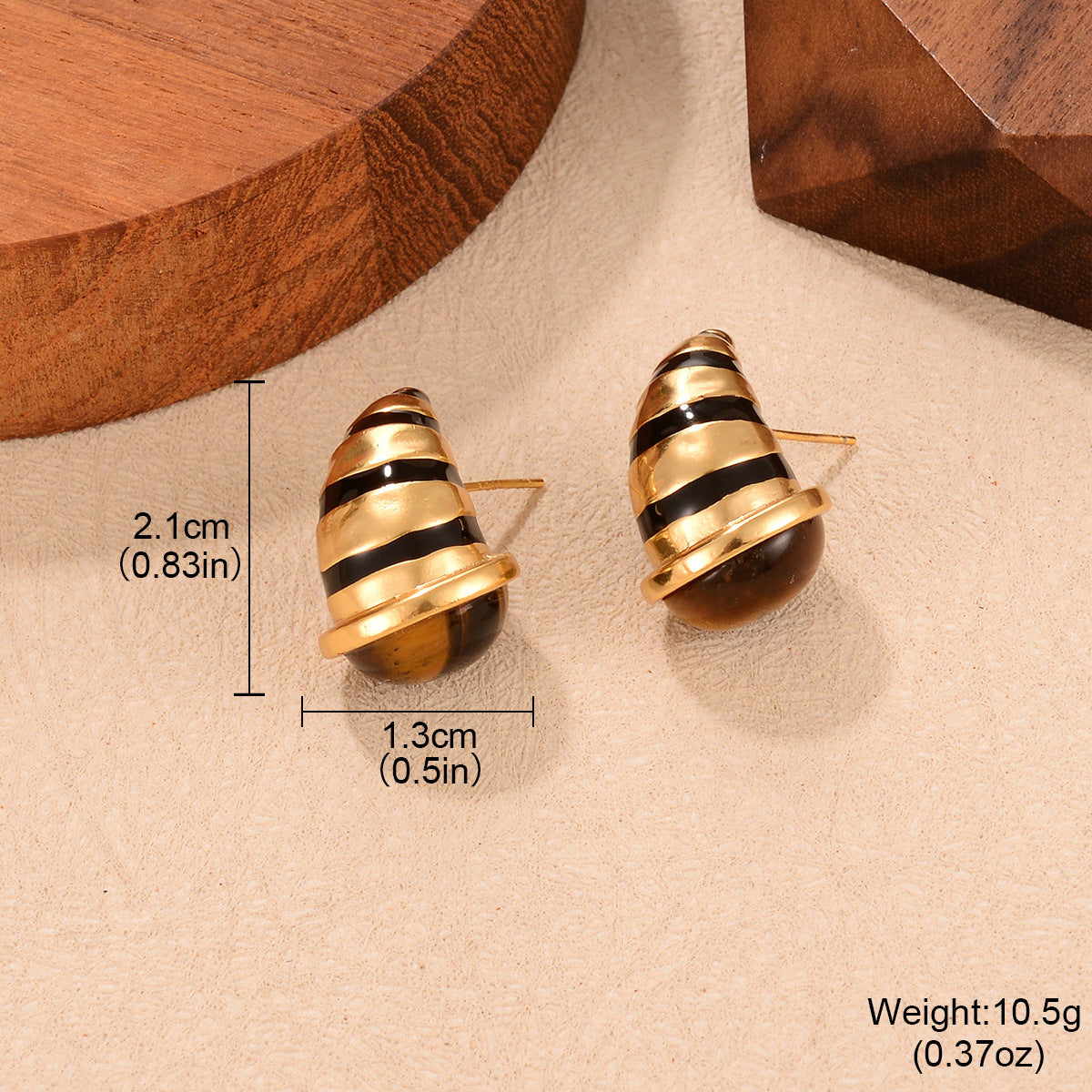 Maurad Retro Brown Earrings