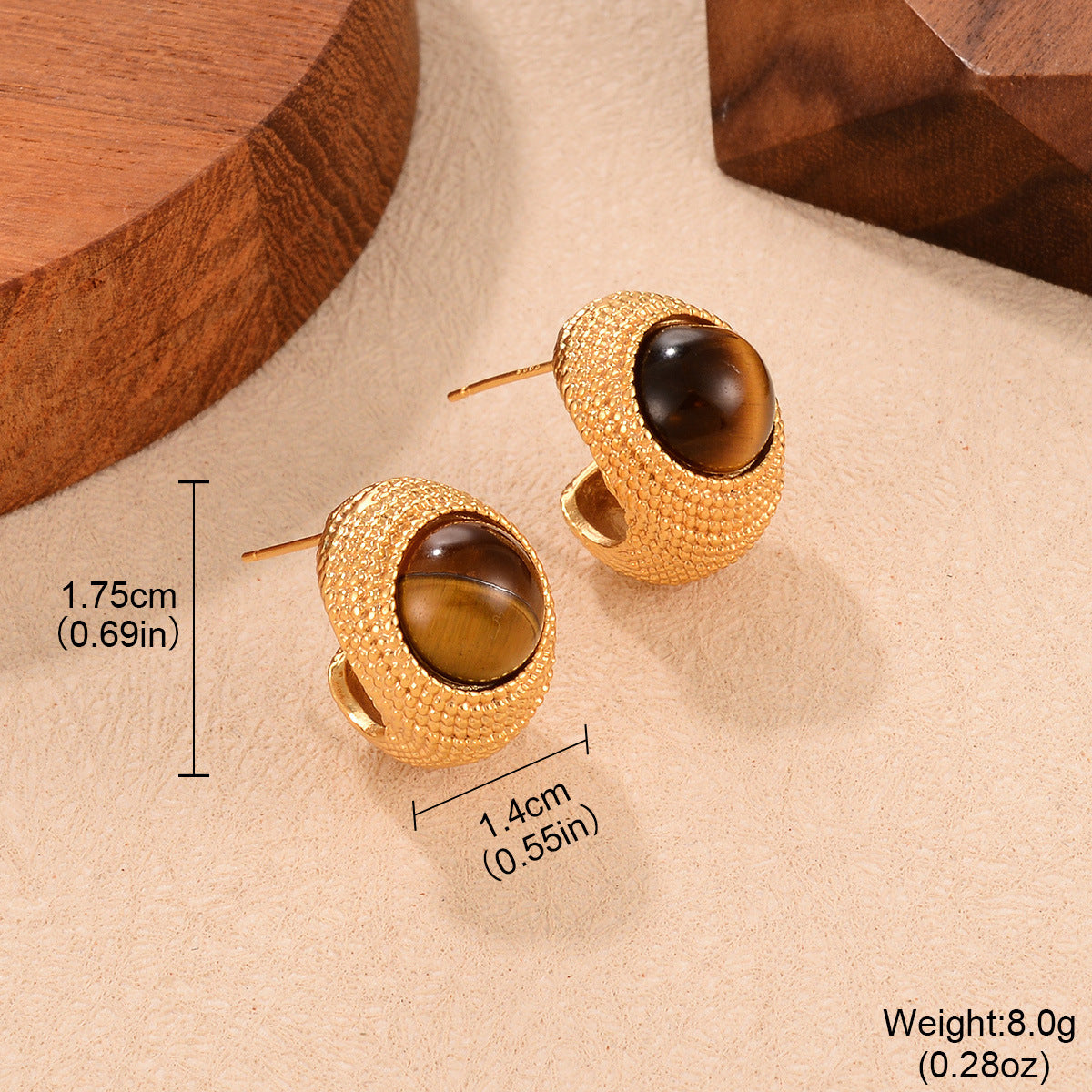 Maurad Retro Brown Earrings