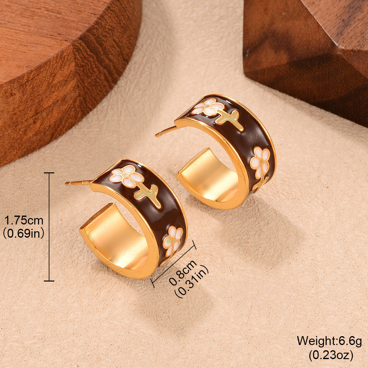 Maurad Retro Brown Earrings