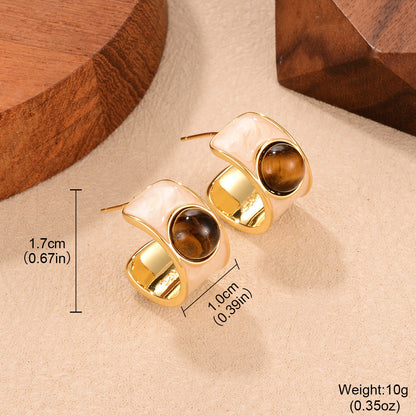 Maurad Retro Brown Earrings