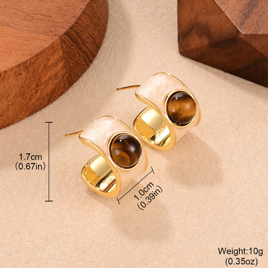 Maurad Retro Brown Earrings