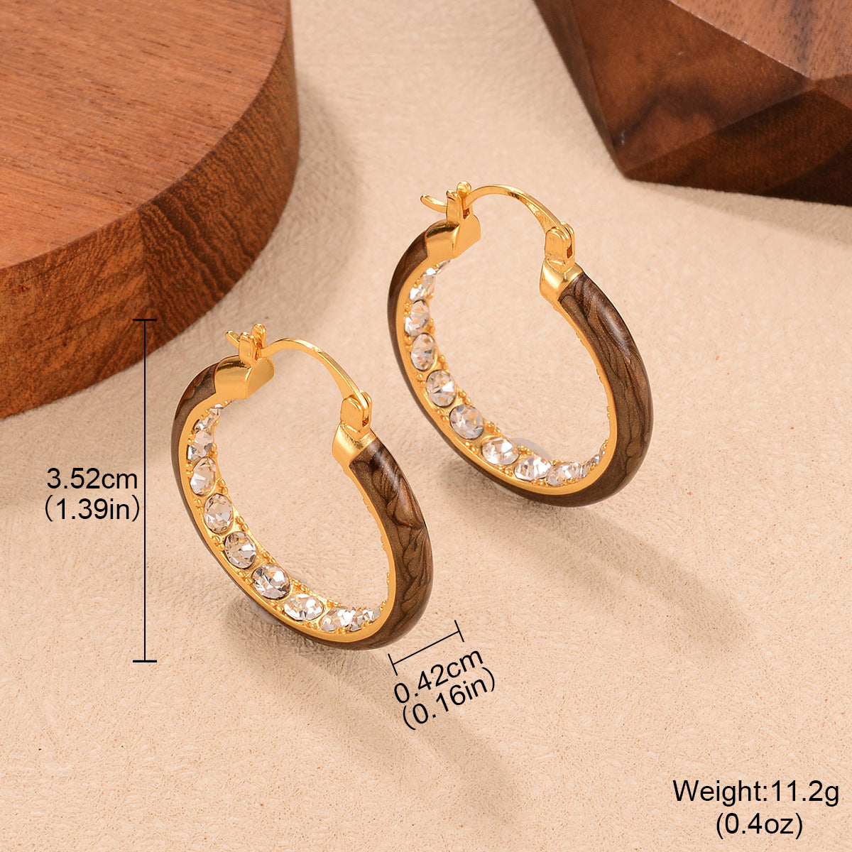 Maurad Retro Brown Earrings