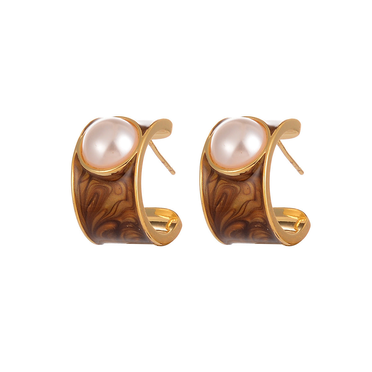 Maurad Retro Brown Earrings
