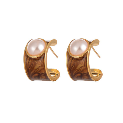 Maurad Retro Brown Earrings