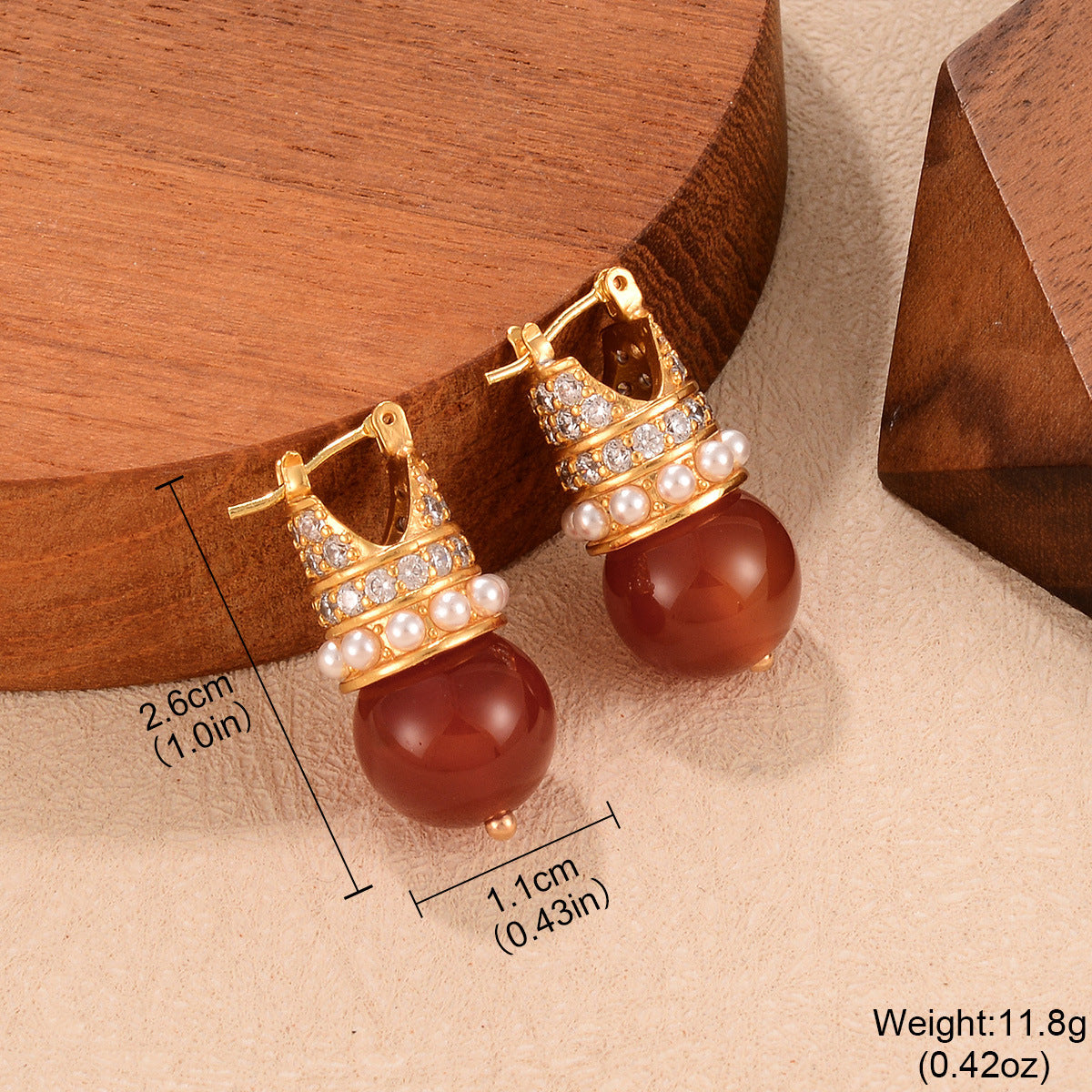 Maurad Retro Brown Earrings