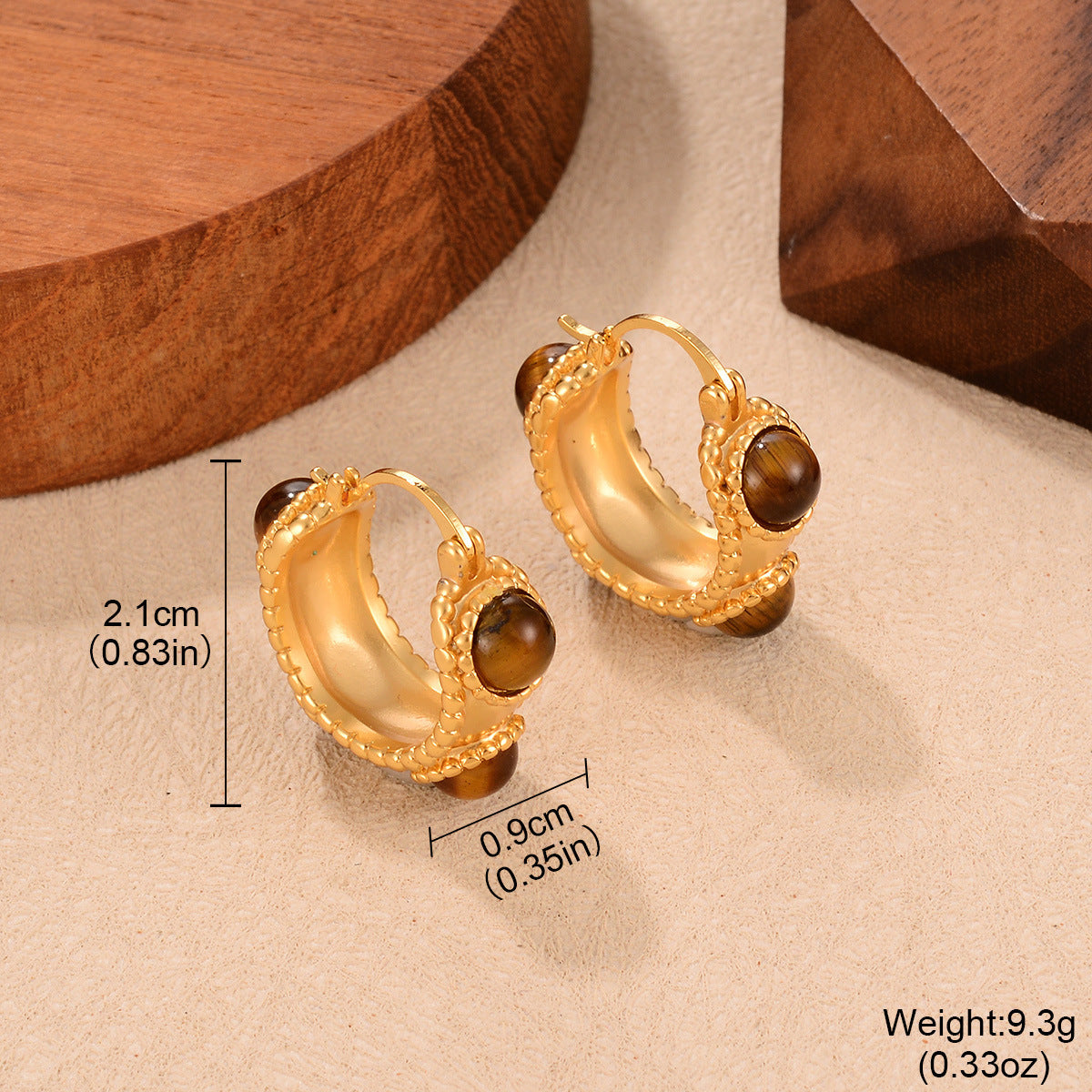 Maurad Retro Brown Earrings