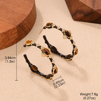 Maurad Retro Brown Earrings