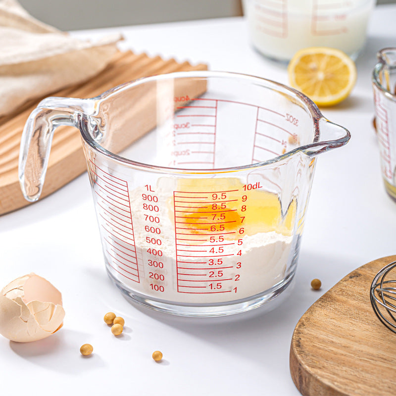 Measuring Cup with Handle Glass Scale Cup