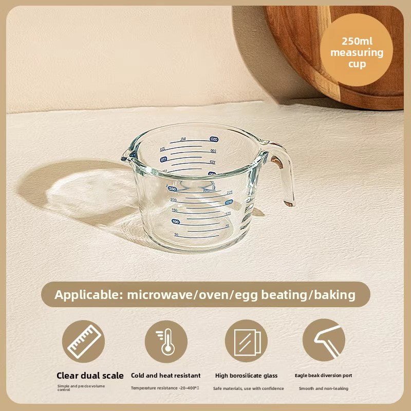 Measuring Cup with Handle Glass Scale Cup