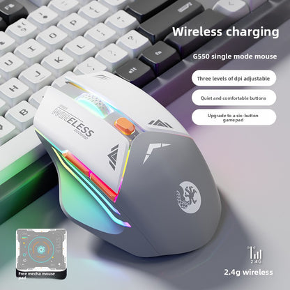 Mecha Mouse Wireless Bluetooth Silent Mechanical E-Sports Gaming Rechargeable Desktop Laptop Universal Dual-Mode