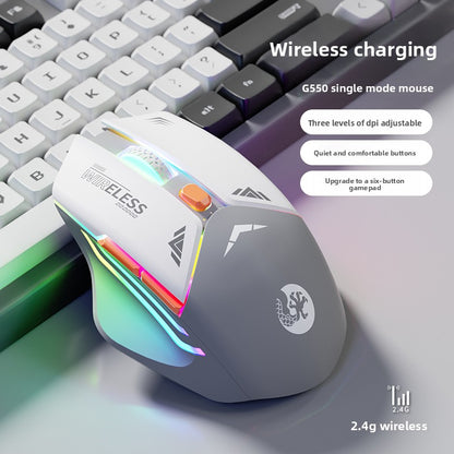 Mecha Mouse Wireless Bluetooth Silent Mechanical E-Sports Gaming Rechargeable Desktop Laptop Universal Dual-Mode