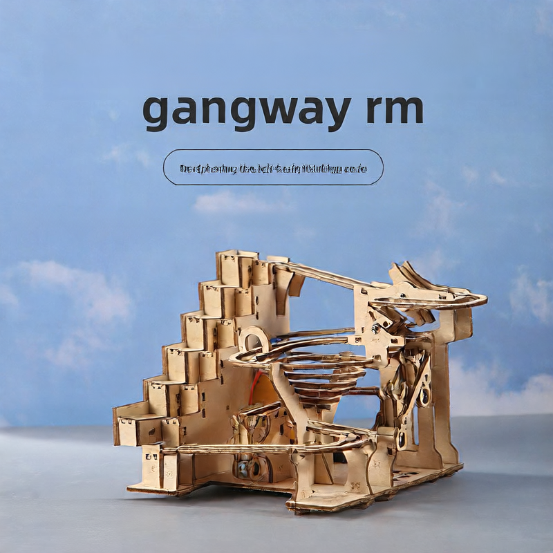 Mechanical 3D Wooden Ball Track Puzzle