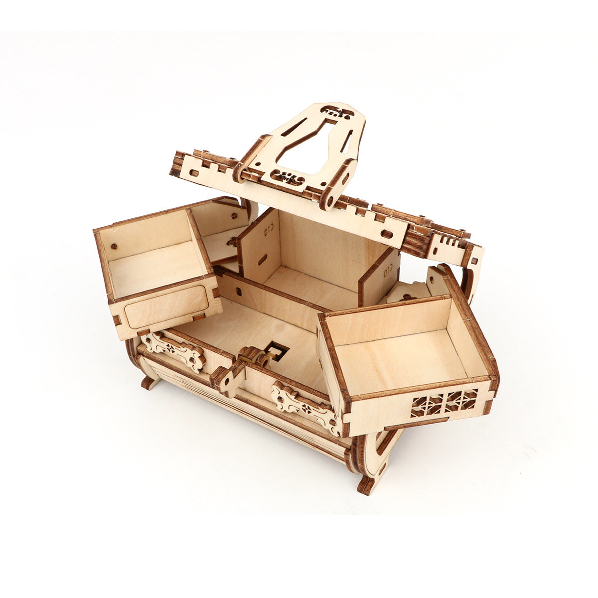 Mechanical 3D Wooden Track Ball Puzzle