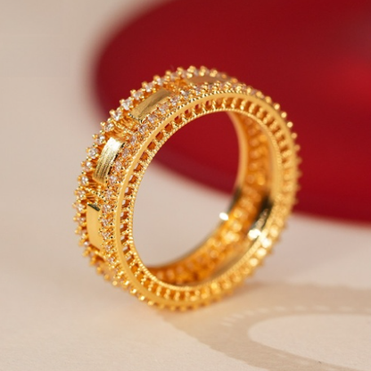 Mechanical Design Copper Alloy Zircon Ring