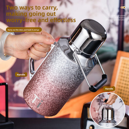 Mechanical Display Titanium Thermos Kettle