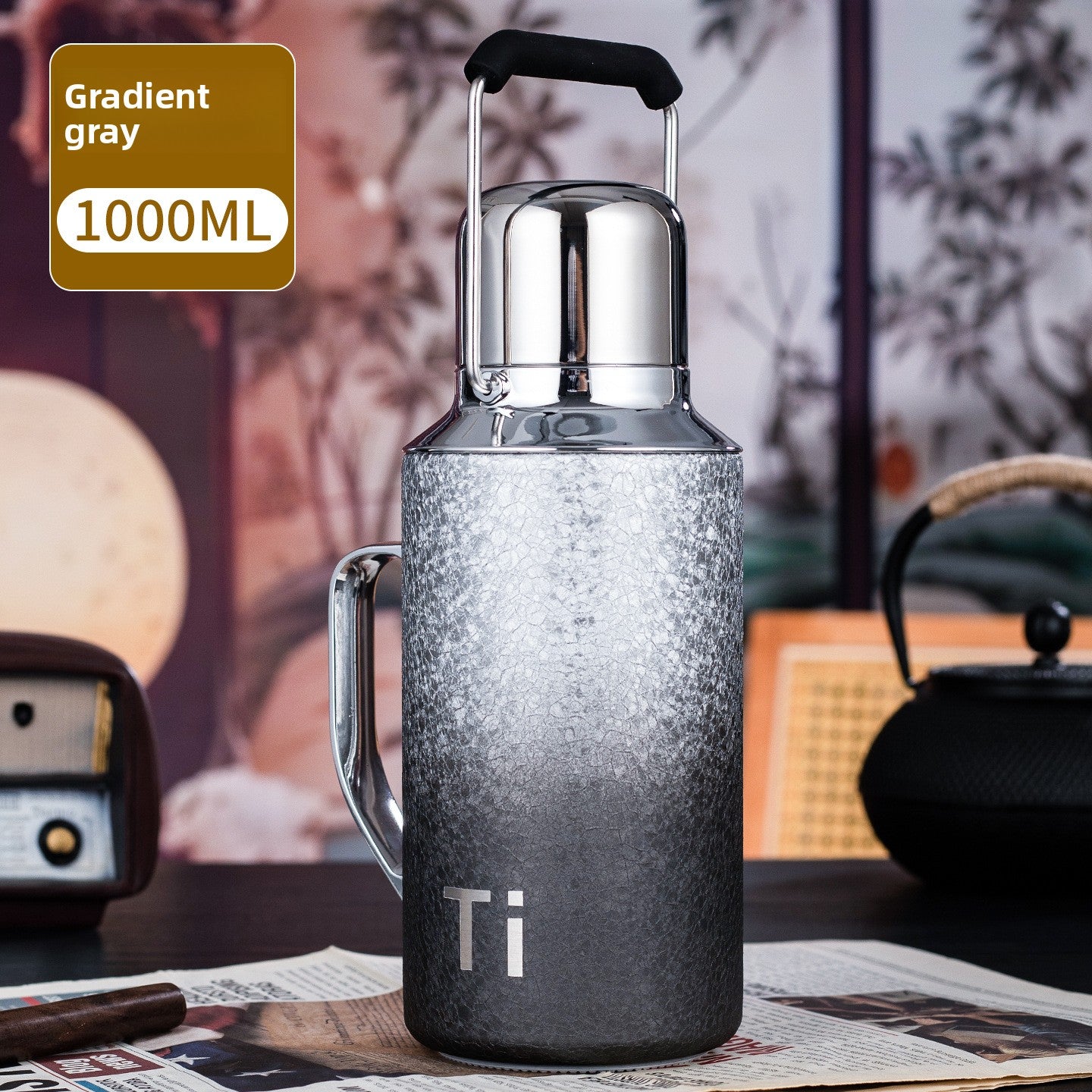 Mechanical Display Titanium Thermos Kettle