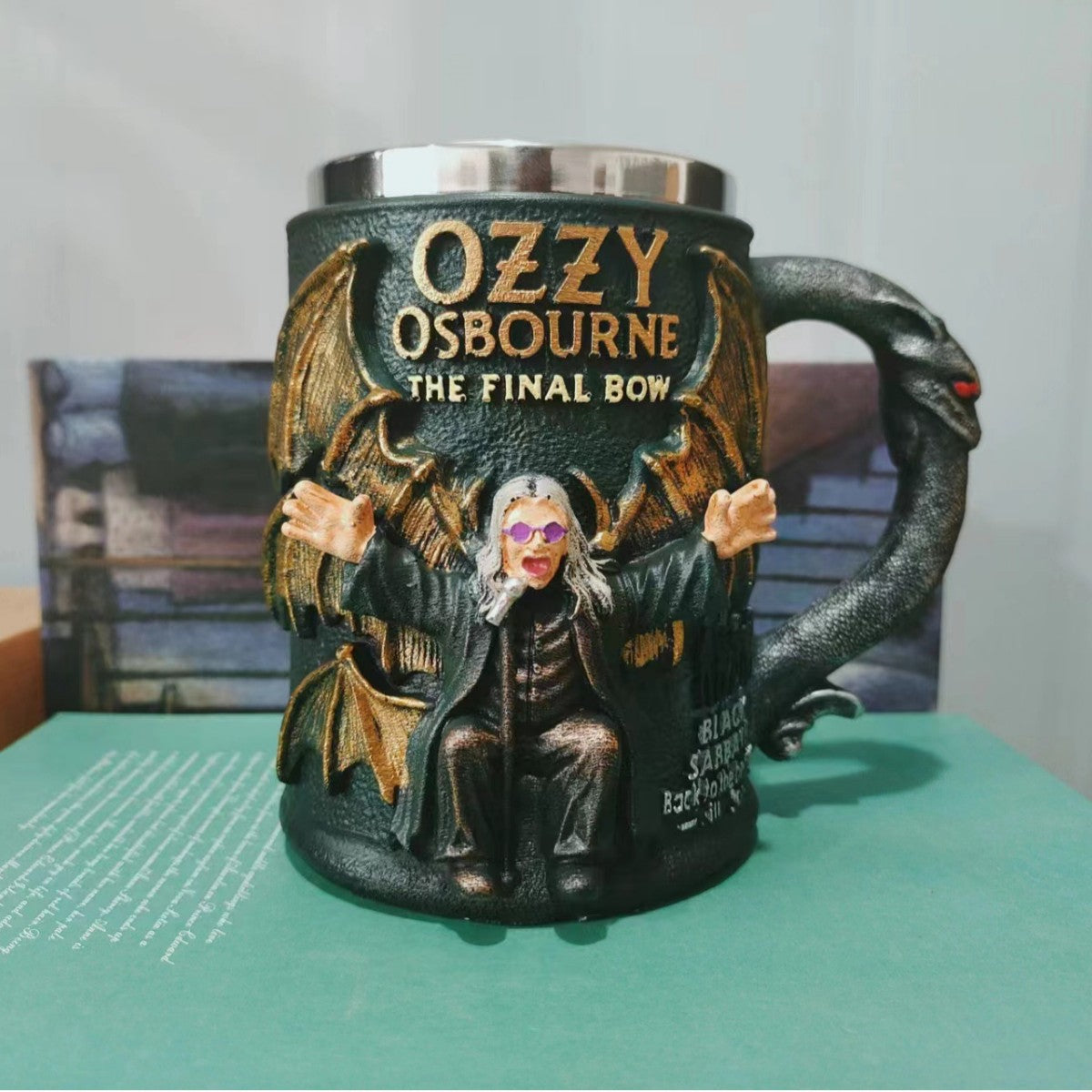 Mechanical Engine Design Resin and Stainless Steel Mug