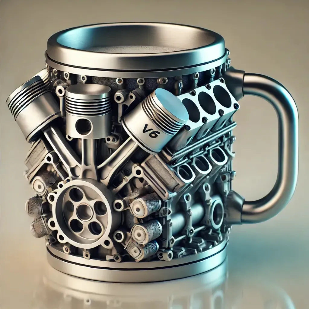 Mechanical engine mug