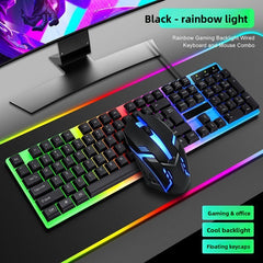 Black luminous keyboard luminous mouse