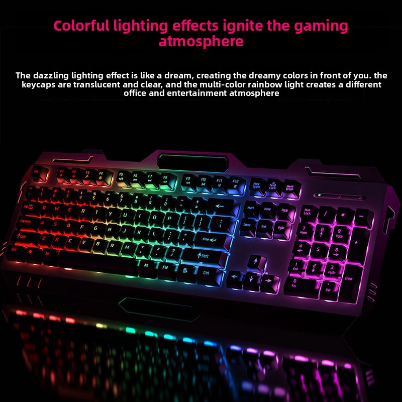 Mechanical Feel Wired Keyboard with Backlight
