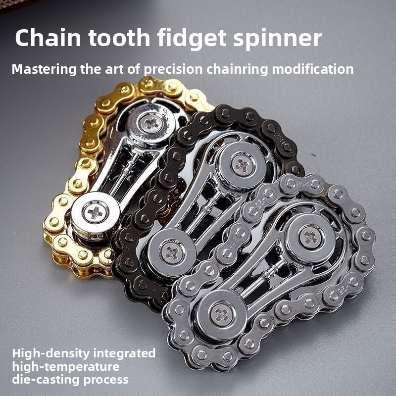 Mechanical Fidget Spinner Chain Gear Stress Relief Toy