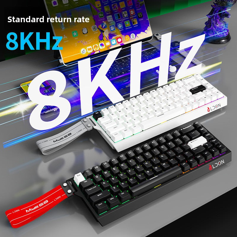 Mechanical Gaming Keyboard Magnetic Axis Wired 68 Keys
