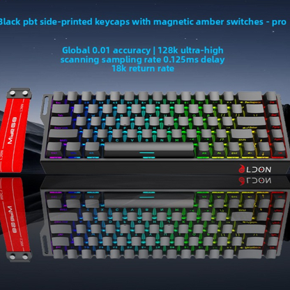 Mechanical Gaming Keyboard Magnetic Axis Wired 68 Keys