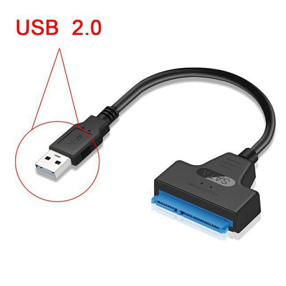 Mechanical hard drive to solid-state drive conversion cable external data cable